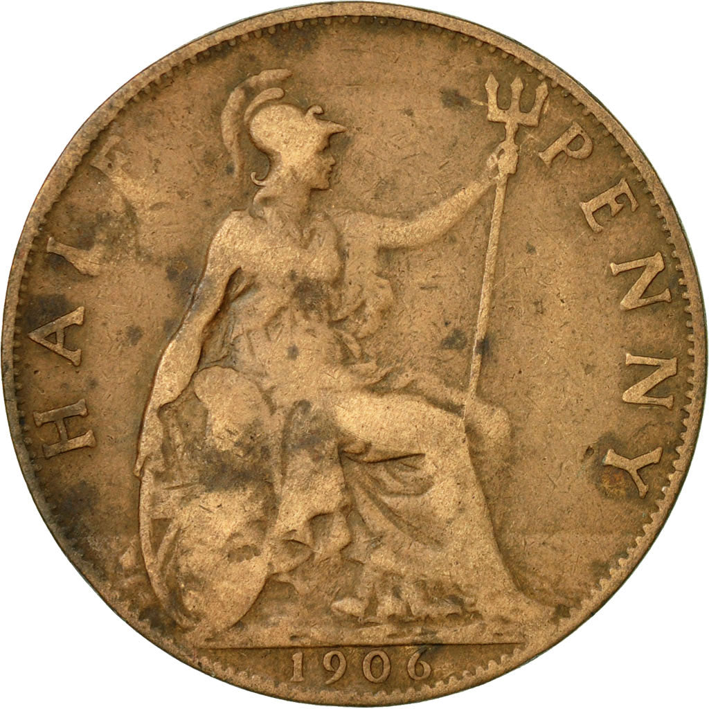 Moneta, Gran Bretagna, Edward VII, 1/2 Penny, 1906, MB, Bronzo, KM:793.2