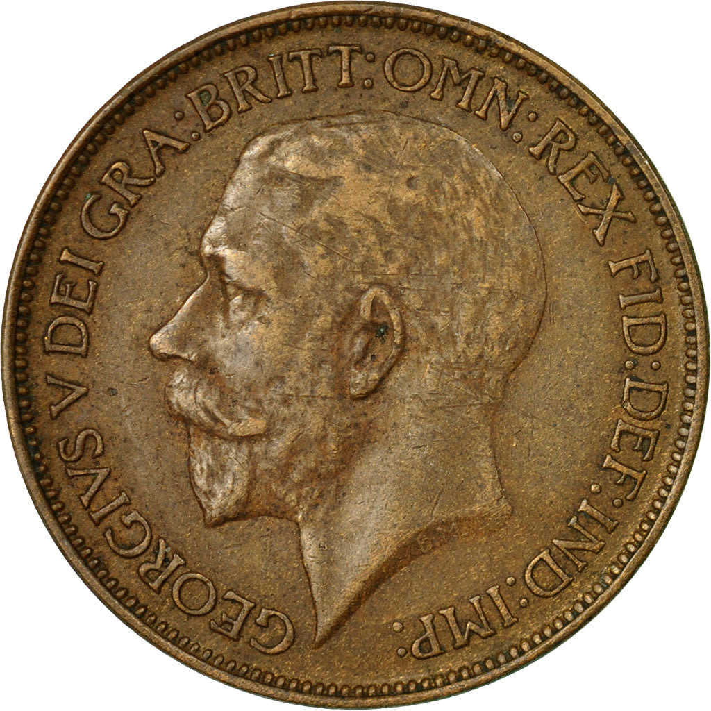 Coin, Great Britain, George V, 1/2 Penny, 1915, EF(40-45), Bronze, KM:809