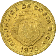 Coin, Costa Rica, 5 Centimos, 1979, Guatemala Mint, EF(40-45), Brass, KM:184.3a