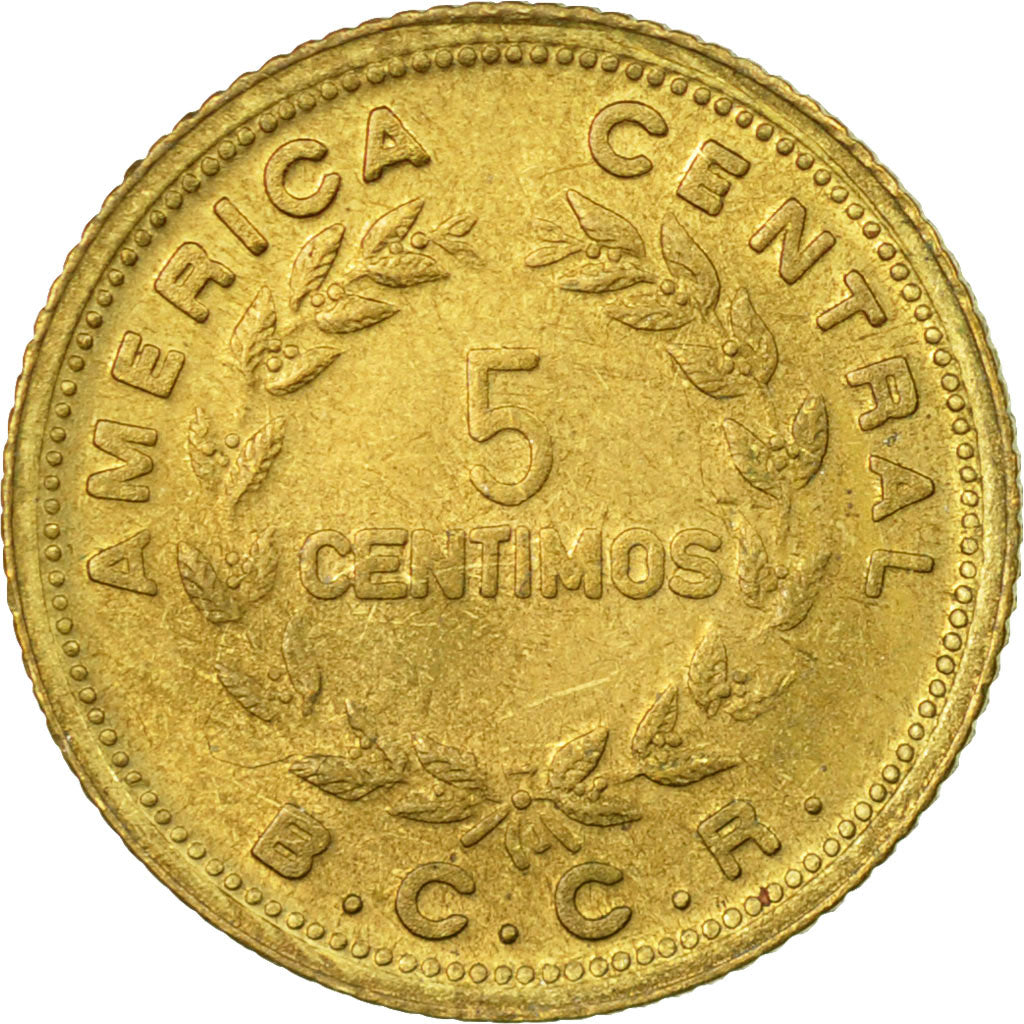 Coin, Costa Rica, 5 Centimos, 1979, Guatemala Mint, EF(40-45), Brass, KM:184.3a