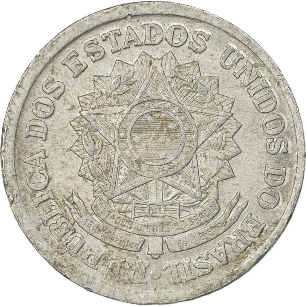Coin, Brazil, 2 Cruzeiros, 1961, VF(20-25), Aluminum, KM:571