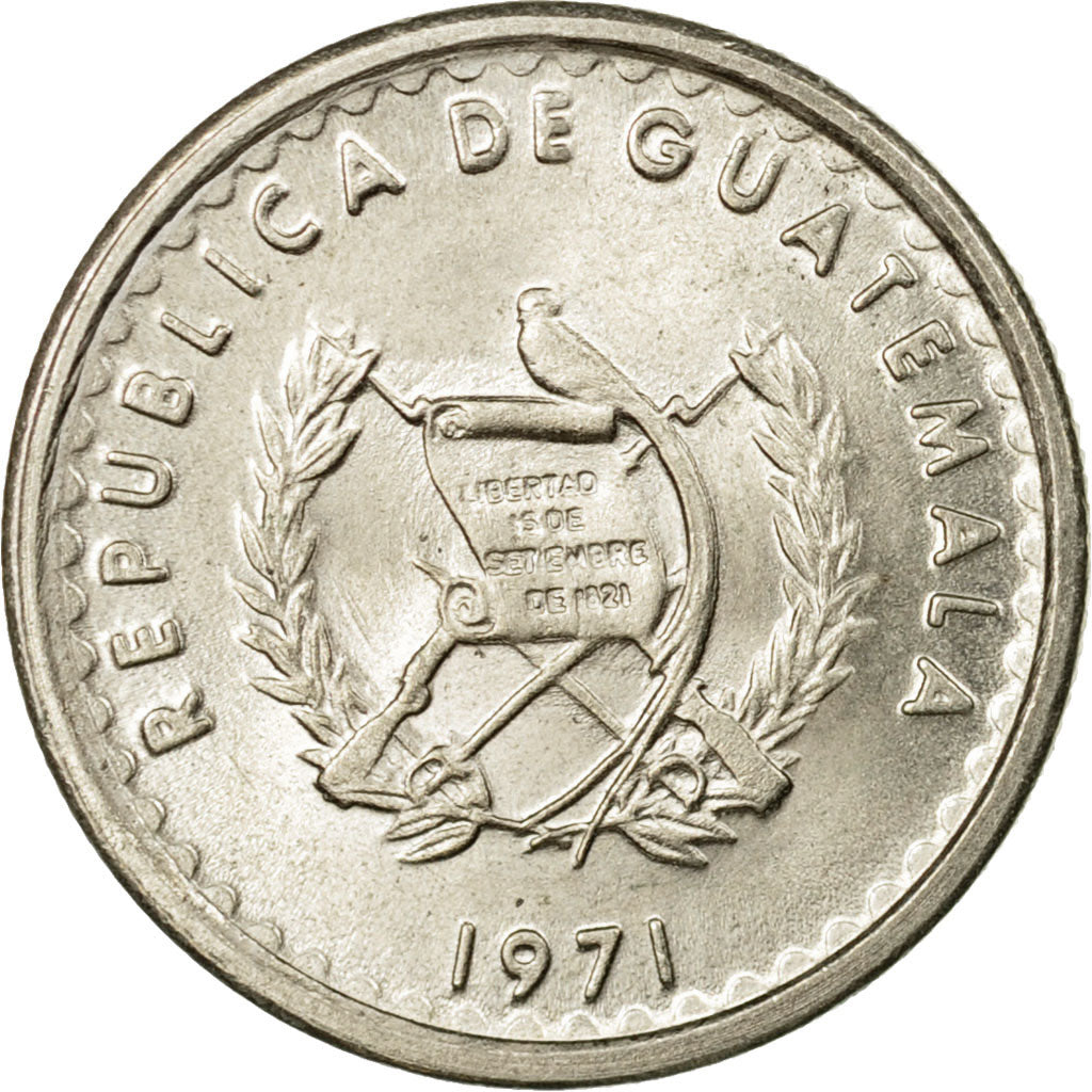 Coin, Guatemala, 5 Centavos, 1971, AU(55-58), Copper-nickel, KM:270