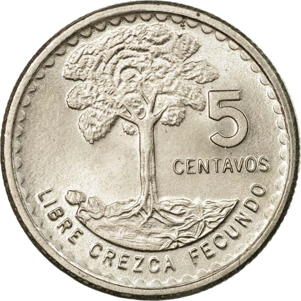 Coin, Guatemala, 5 Centavos, 1971, AU(55-58), Copper-nickel, KM:270
