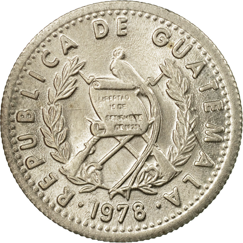 Coin, Guatemala, 5 Centavos, 1978, AU(55-58), Copper-nickel, KM:276.1
