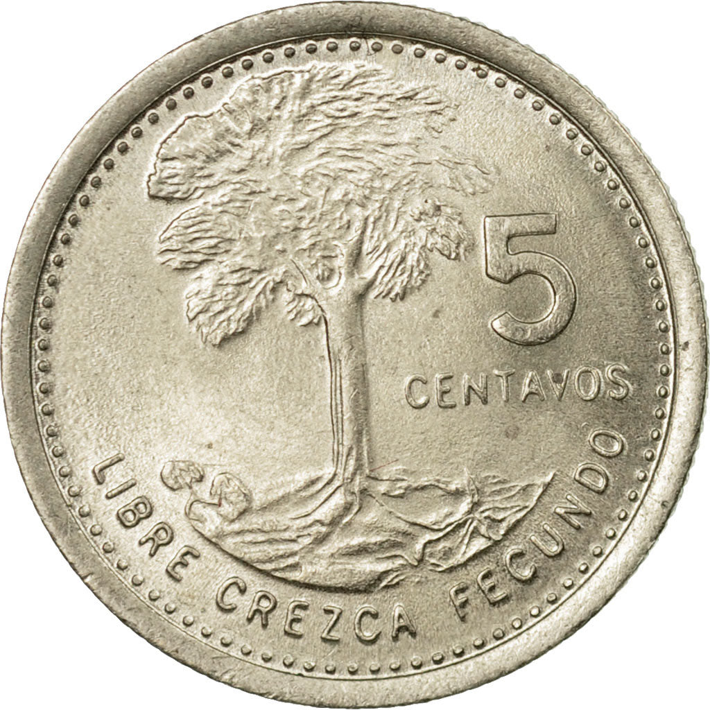 Coin, Guatemala, 5 Centavos, 1978, AU(55-58), Copper-nickel, KM:276.1