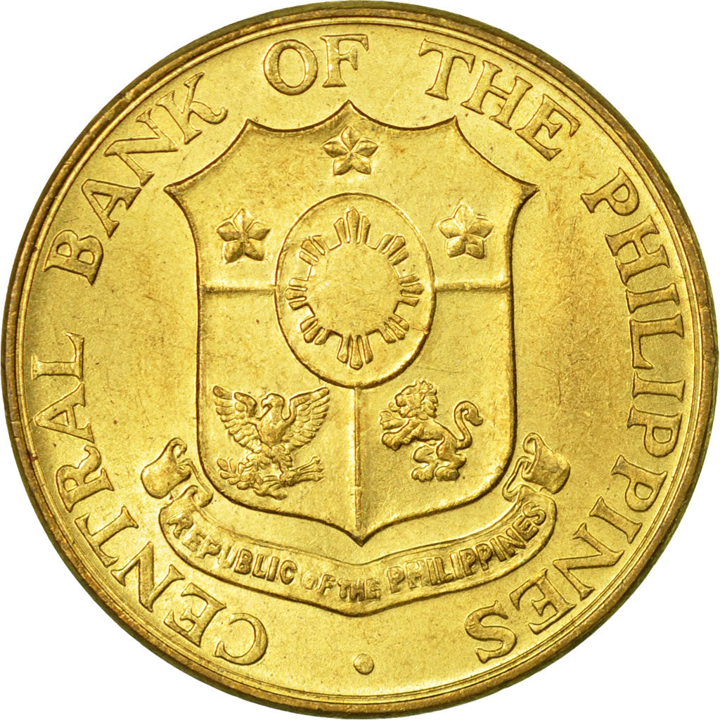 Coin, Philippines, 5 Centavos, 1964, EF(40-45), Brass, KM:187