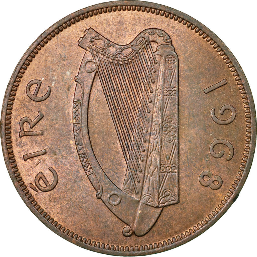 Moneta, REPUBLIKA IRLANDII, Penny, 1968, EF(40-45), Bronze, KM:11