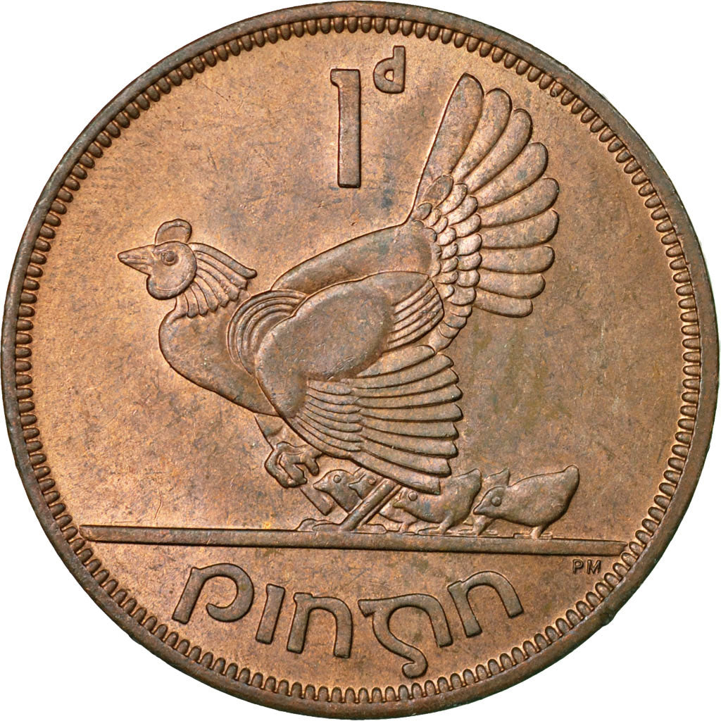 Moneta, REPUBLIKA IRLANDII, Penny, 1968, EF(40-45), Bronze, KM:11