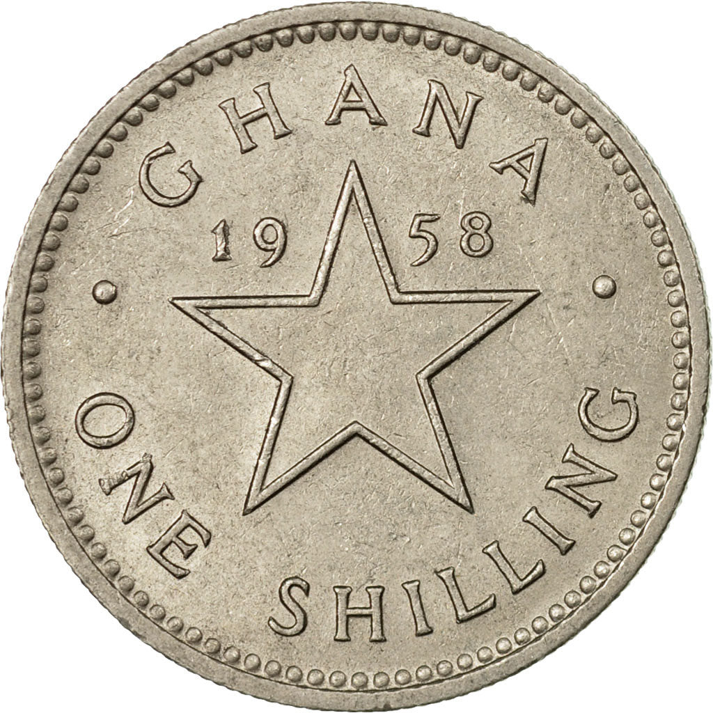 Coin, Ghana, Shilling, 1958, EF(40-45), Copper-nickel, KM:5