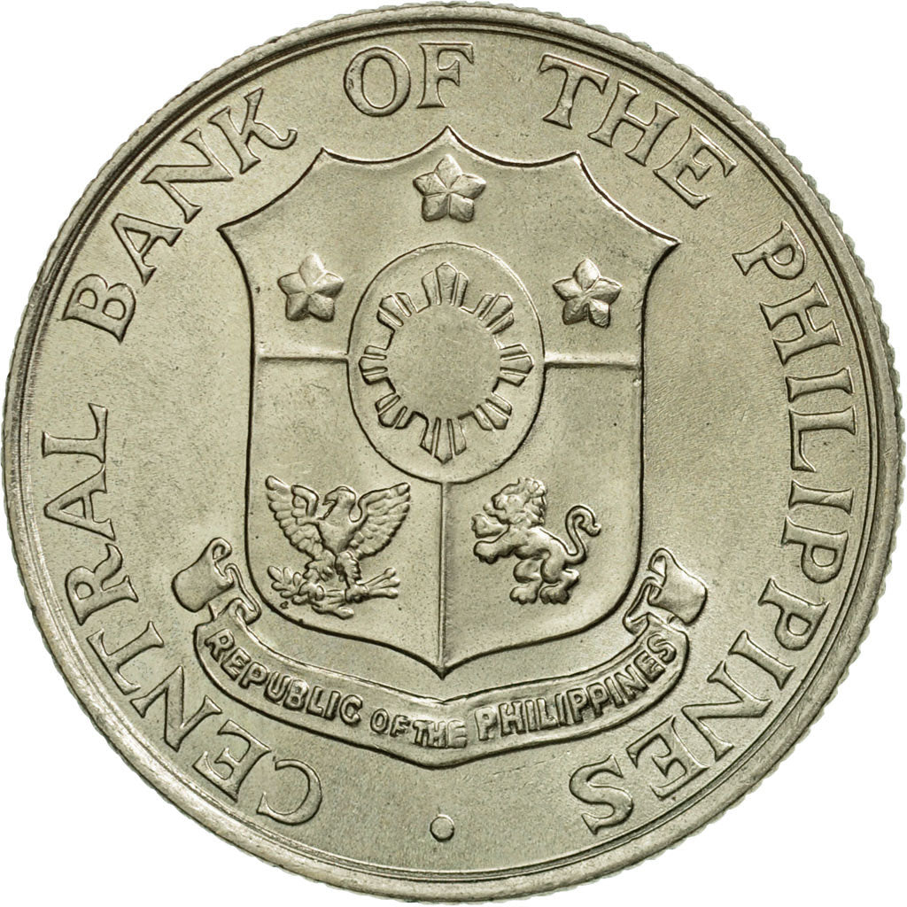 Coin, Philippines, 25 Centavos, 1966, AU(55-58), Copper-Nickel-Zinc, KM:189.1