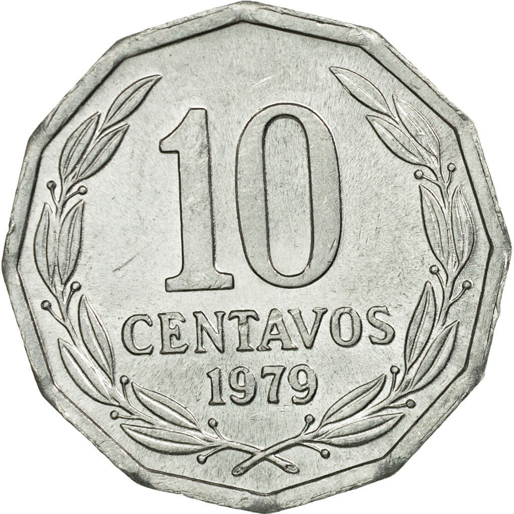 Coin, Chile, 10 Centavos, 1979, EF(40-45), Aluminum, KM:205a