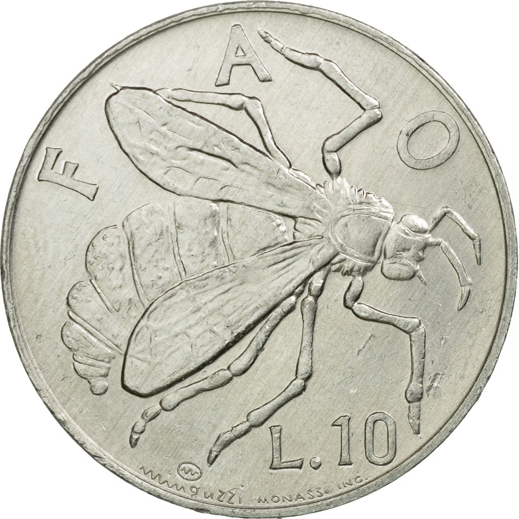 Coin, San Marino, 10 Lire, 1974, Rome, EF(40-45), Aluminum, KM:33