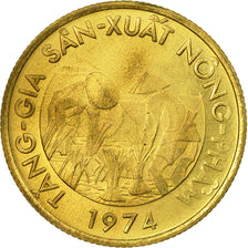 Munten, Viëtnam, STATE OF SOUTH VIET NAM, 10 Dông, 1974, Vantaa, ZF, Brass