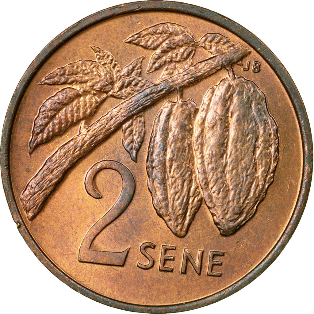Moneta, Samoa, 2 Sene, 1974, BB, Bronzo, KM:13