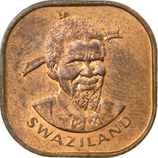 Monnaie, Swaziland, Sobhuza II, 2 Cents, 1975, British Royal Mint, TTB, Bronze