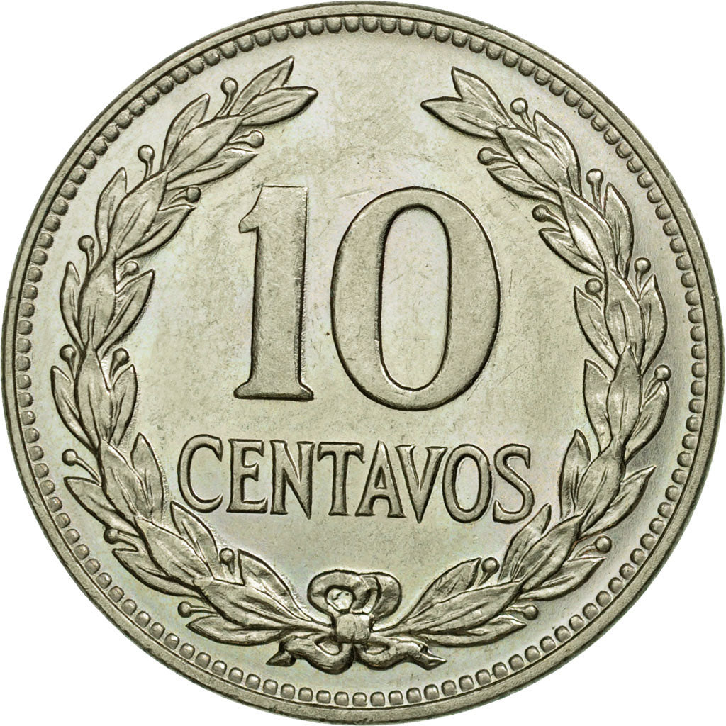 Coin, El Salvador, 10 Centavos, 1977, Vereinigte Deutsche Metall, Germany
