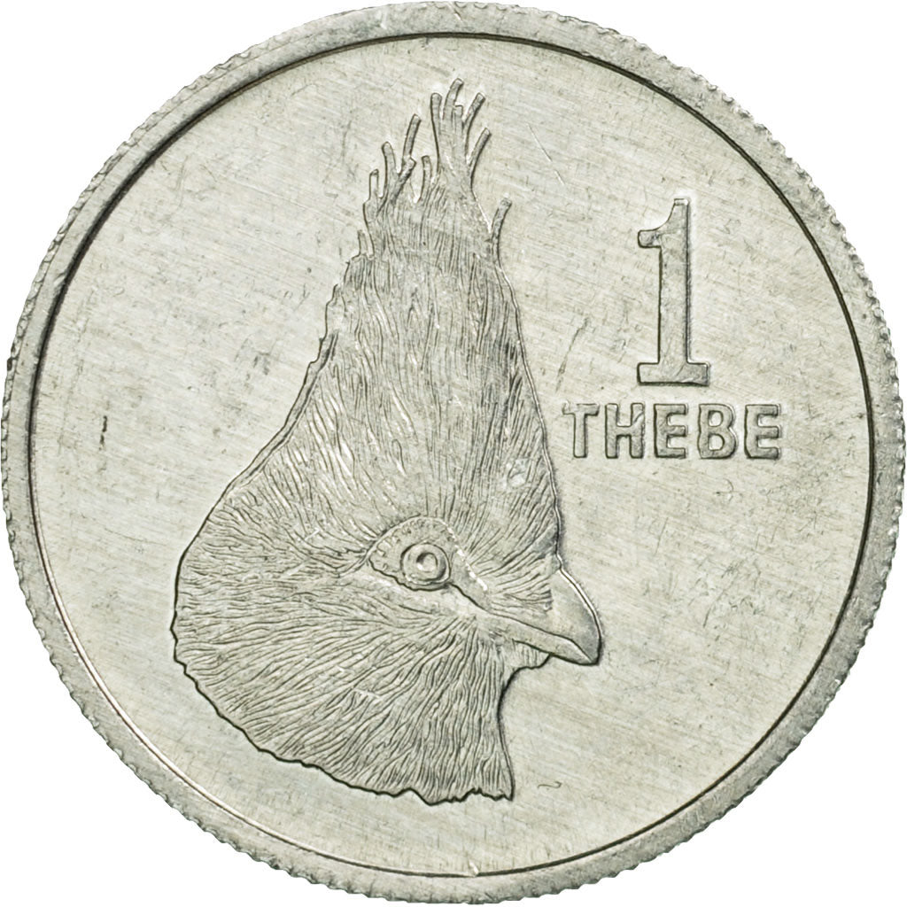 Coin, Botswana, Thebe, 1976, British Royal Mint, AU(55-58), Aluminum, KM:3