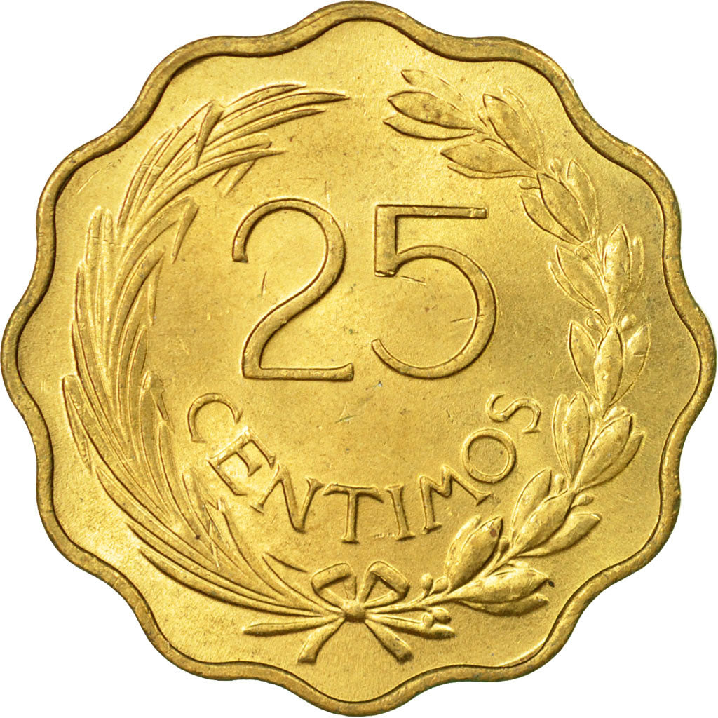 Moneda, Paraguay, 25 Centimos, 1953, MBC, Aluminio - bronce, KM:27