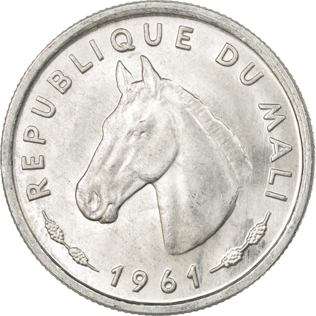Coin, Mali, 10 Francs, 1961, Paris, AU(55-58), Aluminum, KM:3