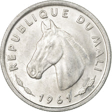Coin, Mali, 10 Francs, 1961, Paris, AU(55-58), Aluminum, KM:3
