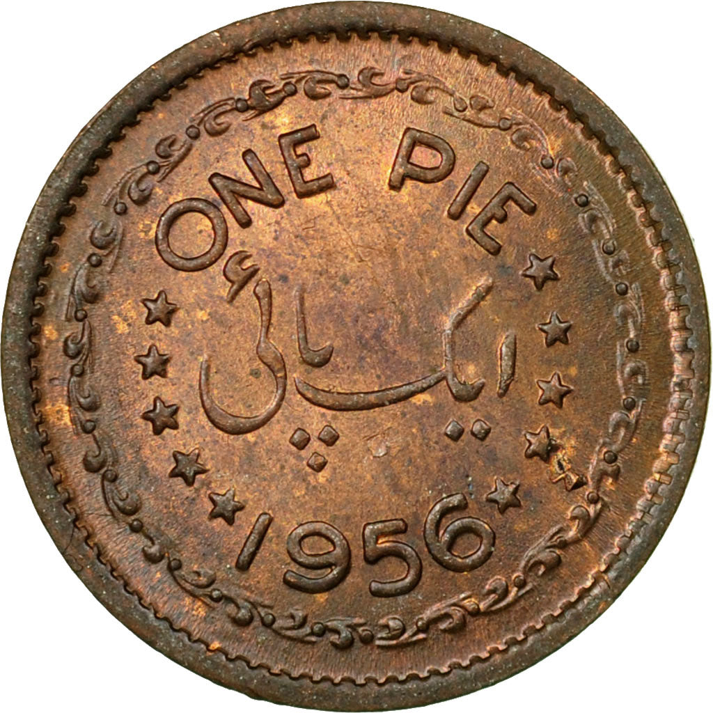 Coin, Pakistan, Pie, 1956, EF(40-45), Bronze, KM:11