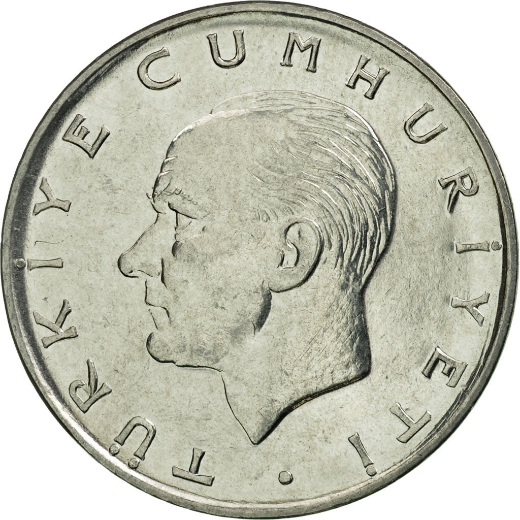 Coin, Turkey, Lira, 1974, EF(40-45), Stainless Steel, KM:889a.2