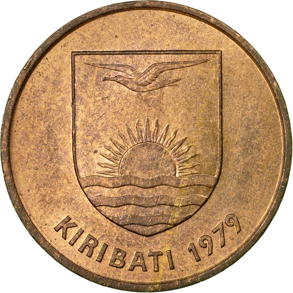 Coin, Kiribati, 2 Cents, 1979, British Royal Mint, EF(40-45), Bronze, KM:2