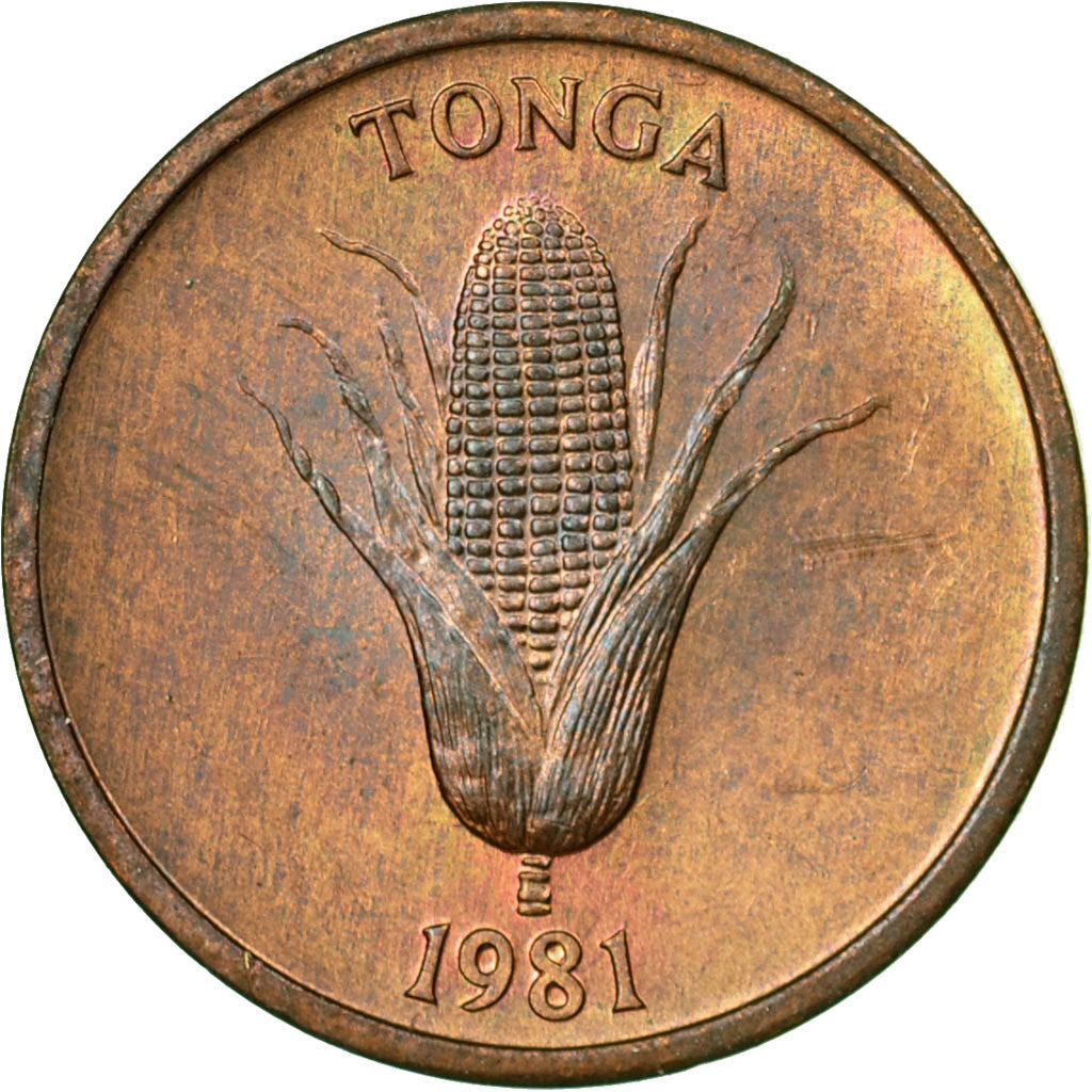 Coin, Tonga, King Taufa'ahau Tupou IV, Seniti, 1981, EF(40-45), Bronze, KM:66