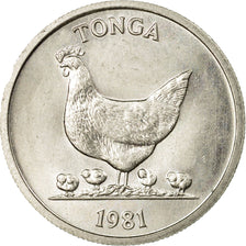 Munten, Tonga, King Taufa'ahau Tupou IV, 5 Seniti, 1981, ZF, Copper-nickel