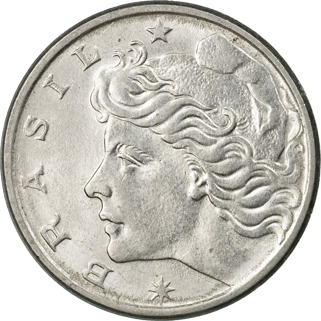 Coin, Brazil, 10 Centavos, 1978, EF(40-45), Stainless Steel, KM:578.1a