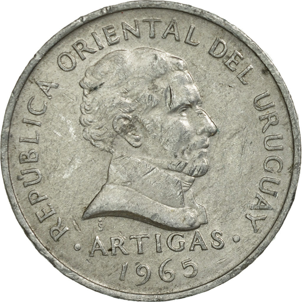 Coin, Uruguay, 50 Centesimos, 1965, Santiago, VF(30-35), Aluminum, KM:45