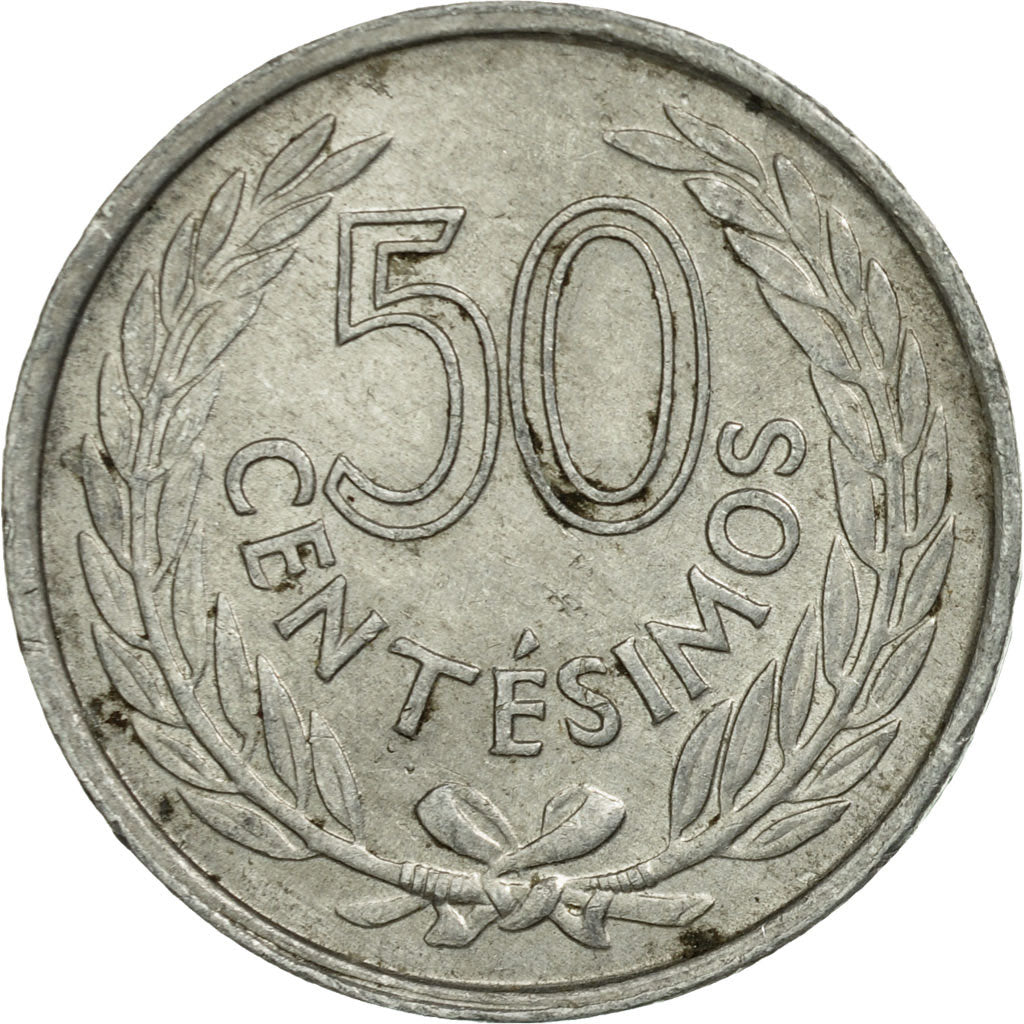 Coin, Uruguay, 50 Centesimos, 1965, Santiago, VF(30-35), Aluminum, KM:45