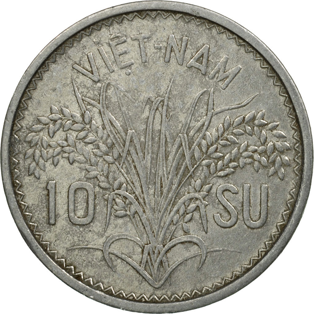 Coin, Vietnam, STATE OF SOUTH VIET NAM, 10 Su, 1953, Paris, EF(40-45), Aluminum