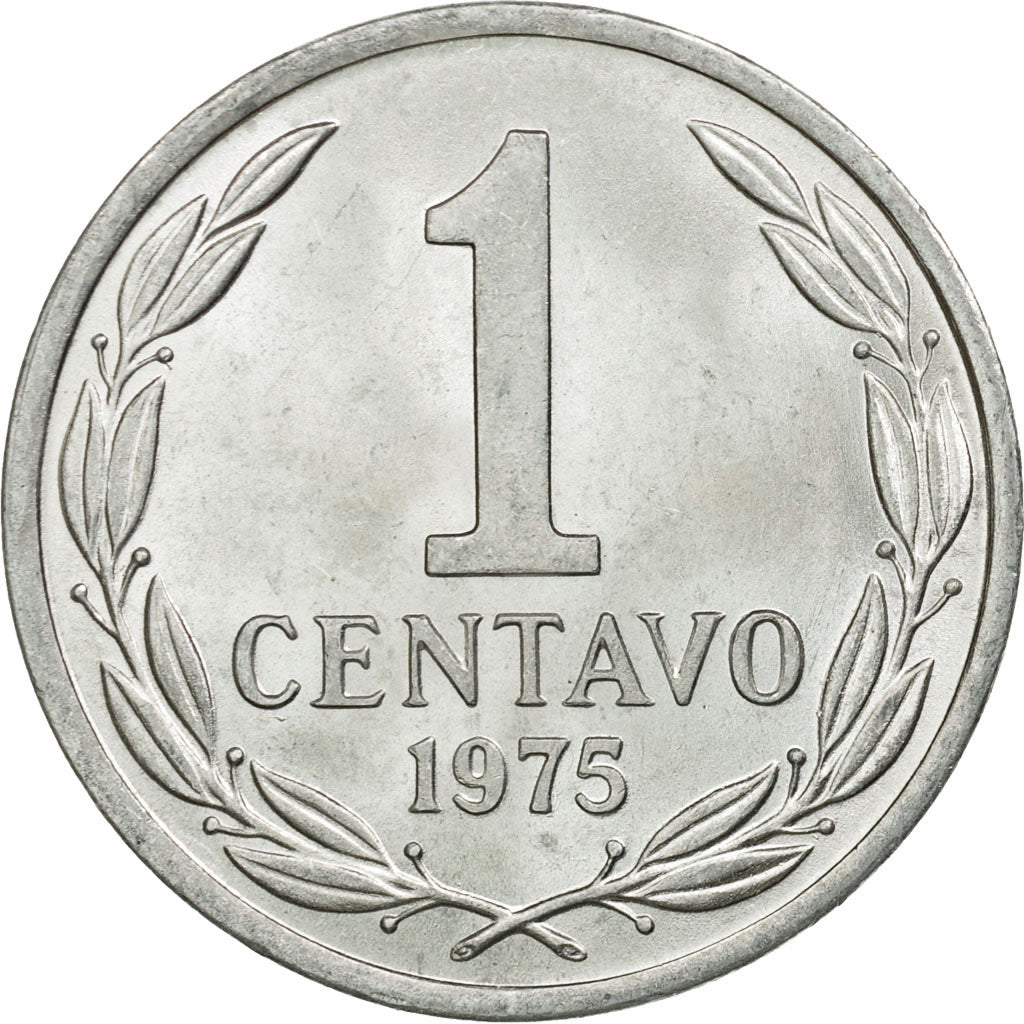 Coin, Chile, Centavo, 1975, AU(55-58), Aluminum, KM:203