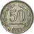 Munten, Argentinië, 50 Centavos, 1959, ZF, Nickel Clad Steel, KM:56