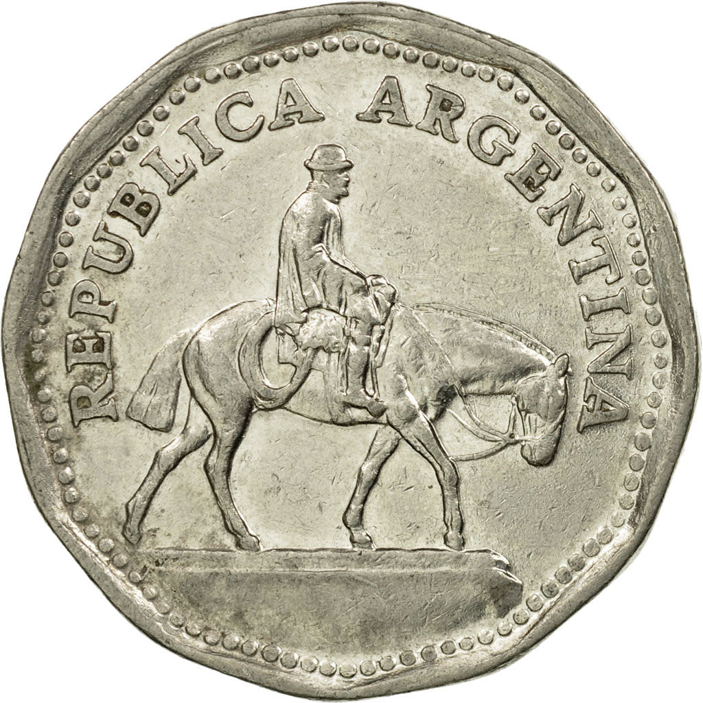 Coin, Argentina, 10 Pesos, 1967, EF(40-45), Nickel Clad Steel, KM:60