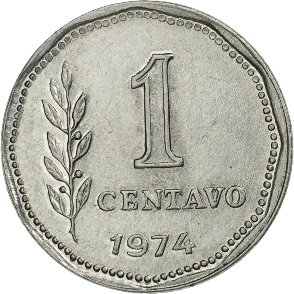 Coin, Argentina, Centavo, 1974, AU(55-58), Aluminum, KM:64