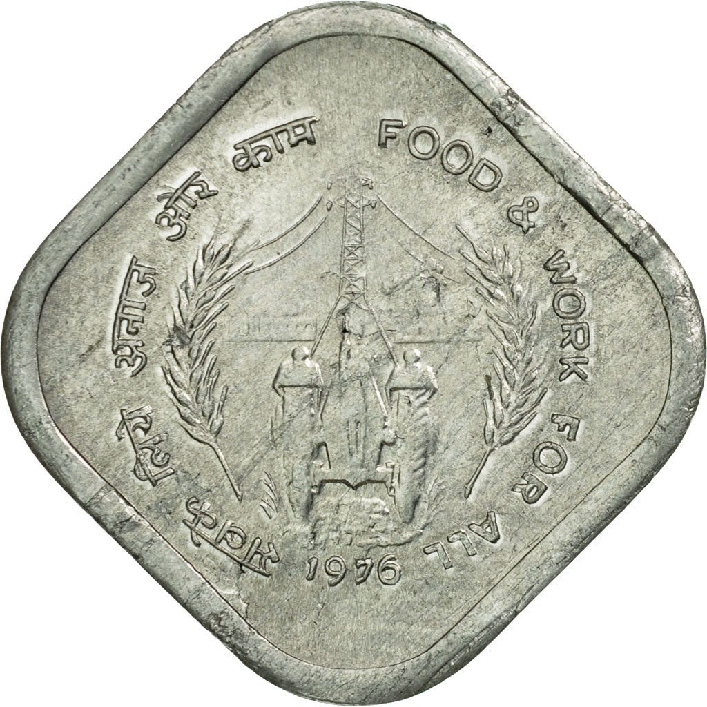 Münze, INDIA-REPUBLIC, 5 Paise, 1976, SS, Aluminium, KM:19