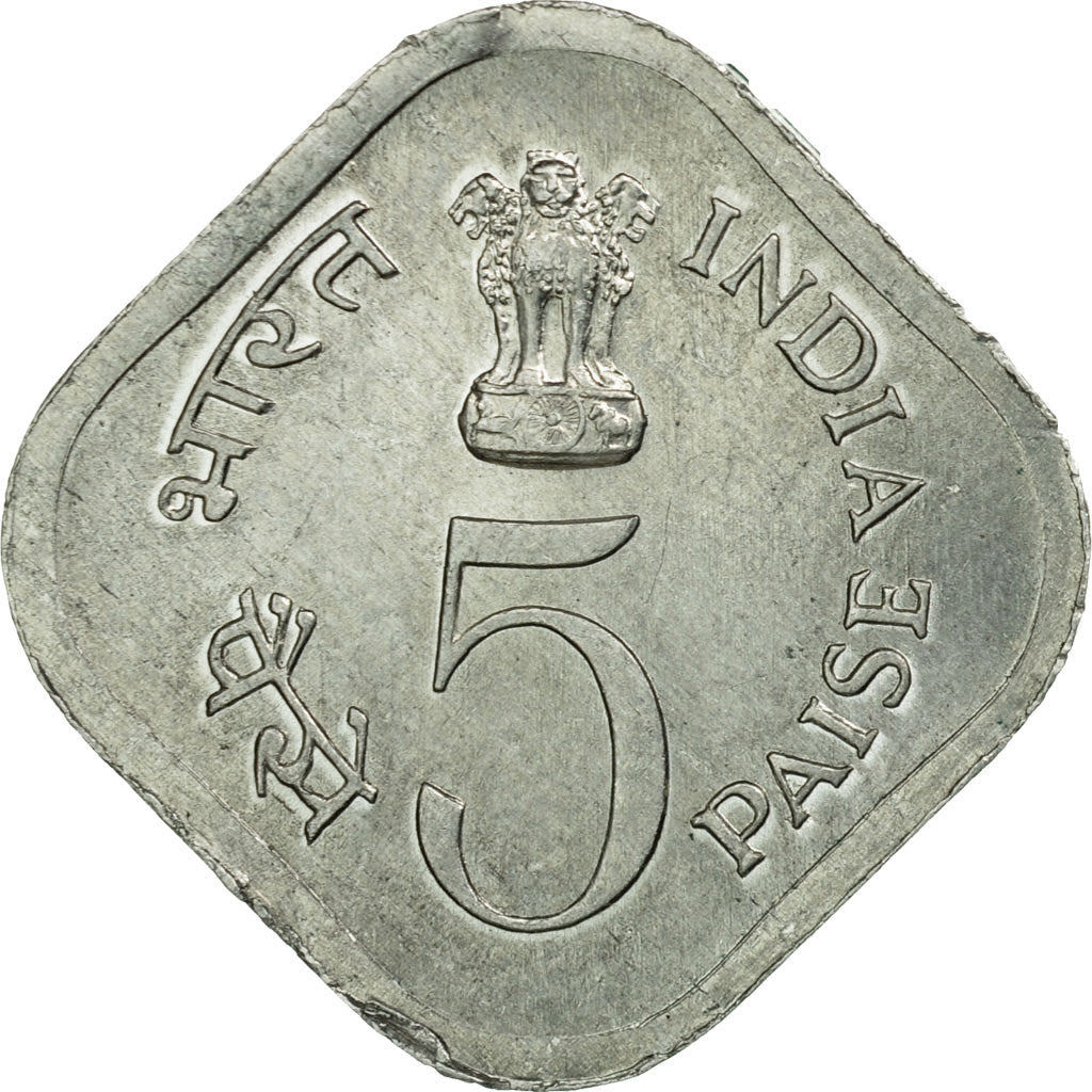 Münze, INDIA-REPUBLIC, 5 Paise, 1976, SS, Aluminium, KM:19