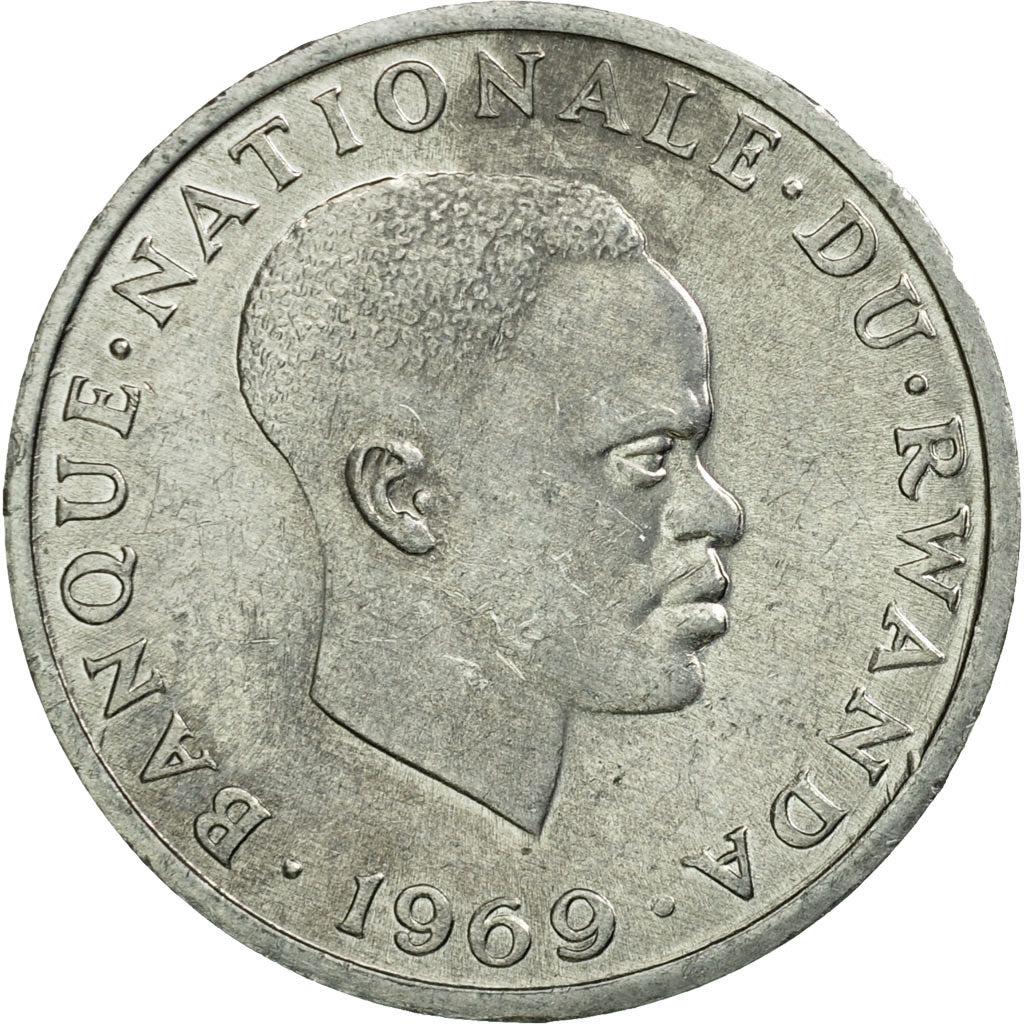 Coin, Rwanda, Franc, 1969, AU(55-58), Aluminum, KM:8