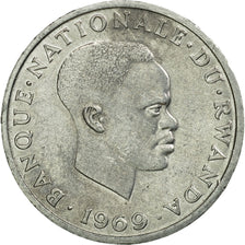 Coin, Rwanda, Franc, 1969, AU(55-58), Aluminum, KM:8