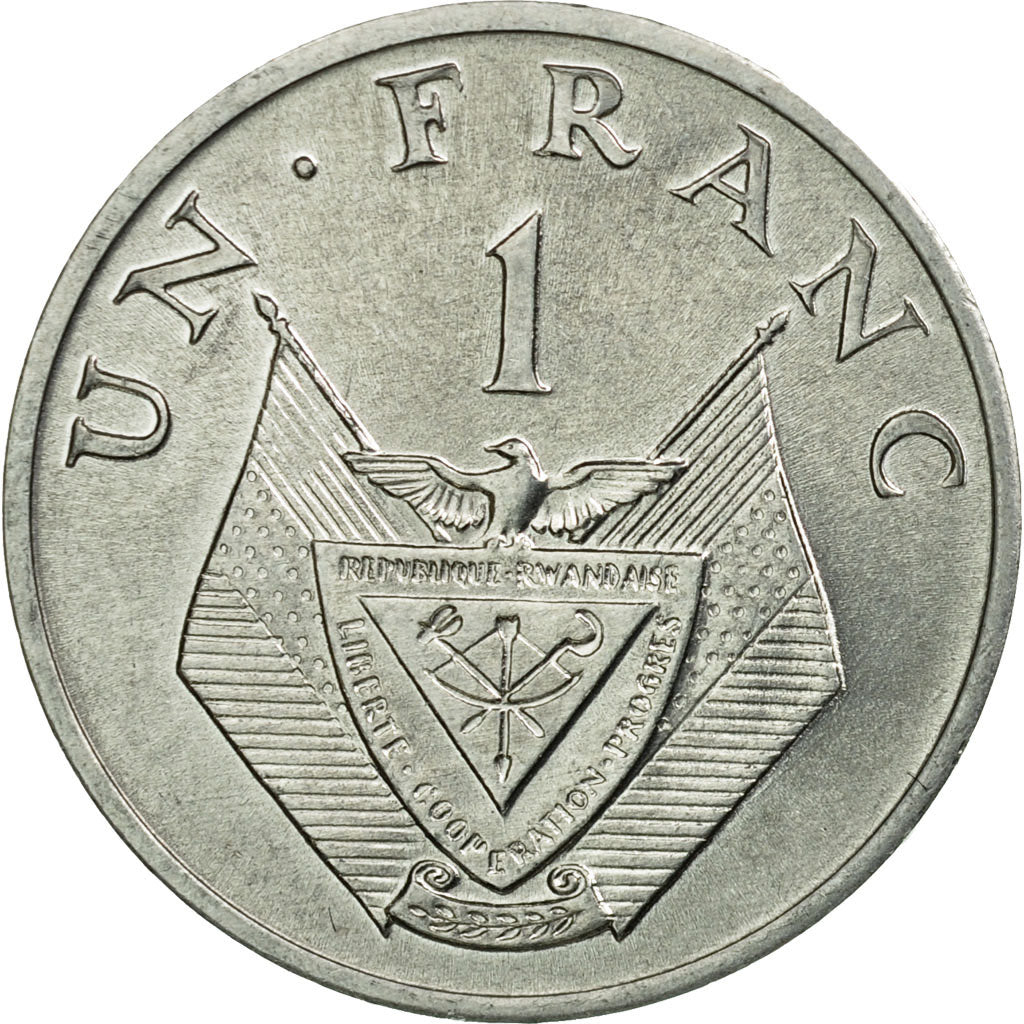 Coin, Rwanda, Franc, 1969, AU(55-58), Aluminum, KM:8
