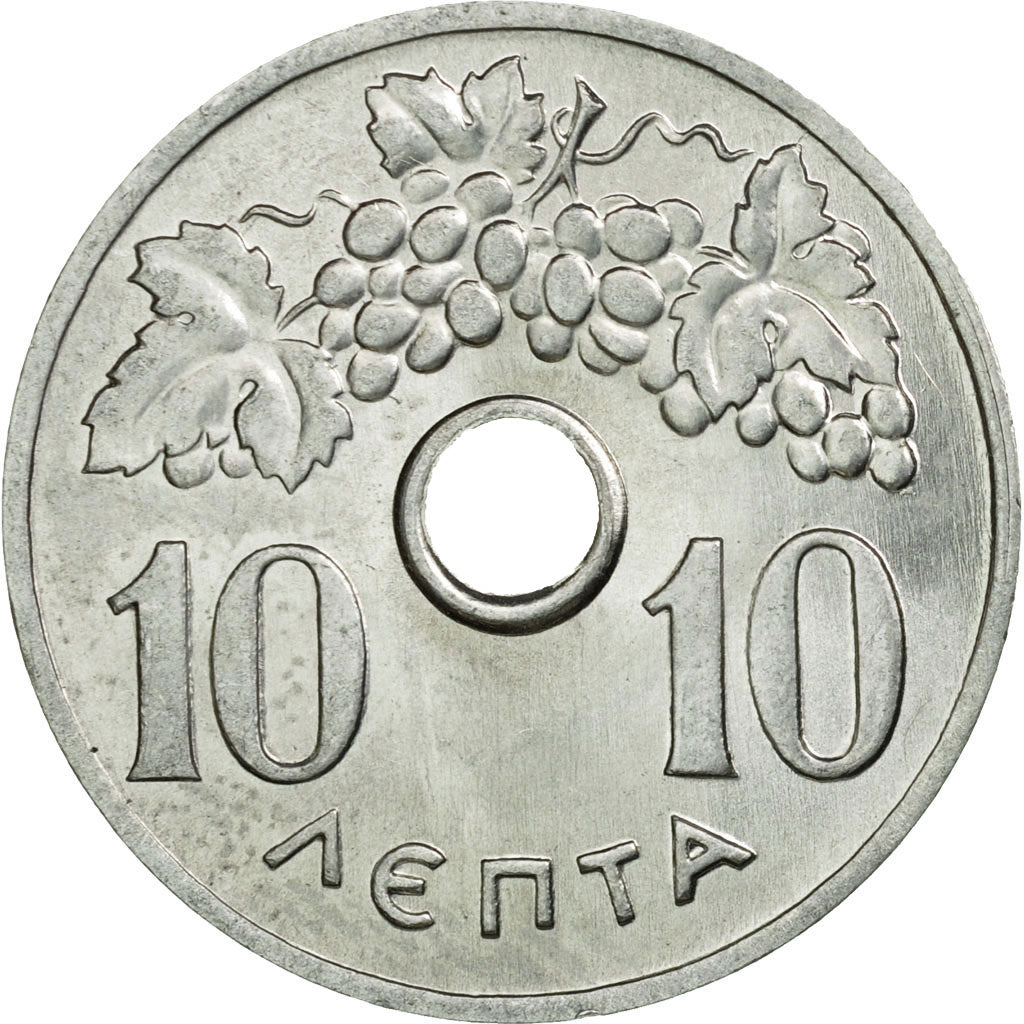 Münze, Griechenland, 10 Lepta, 1969, VZ, Aluminium, KM:78