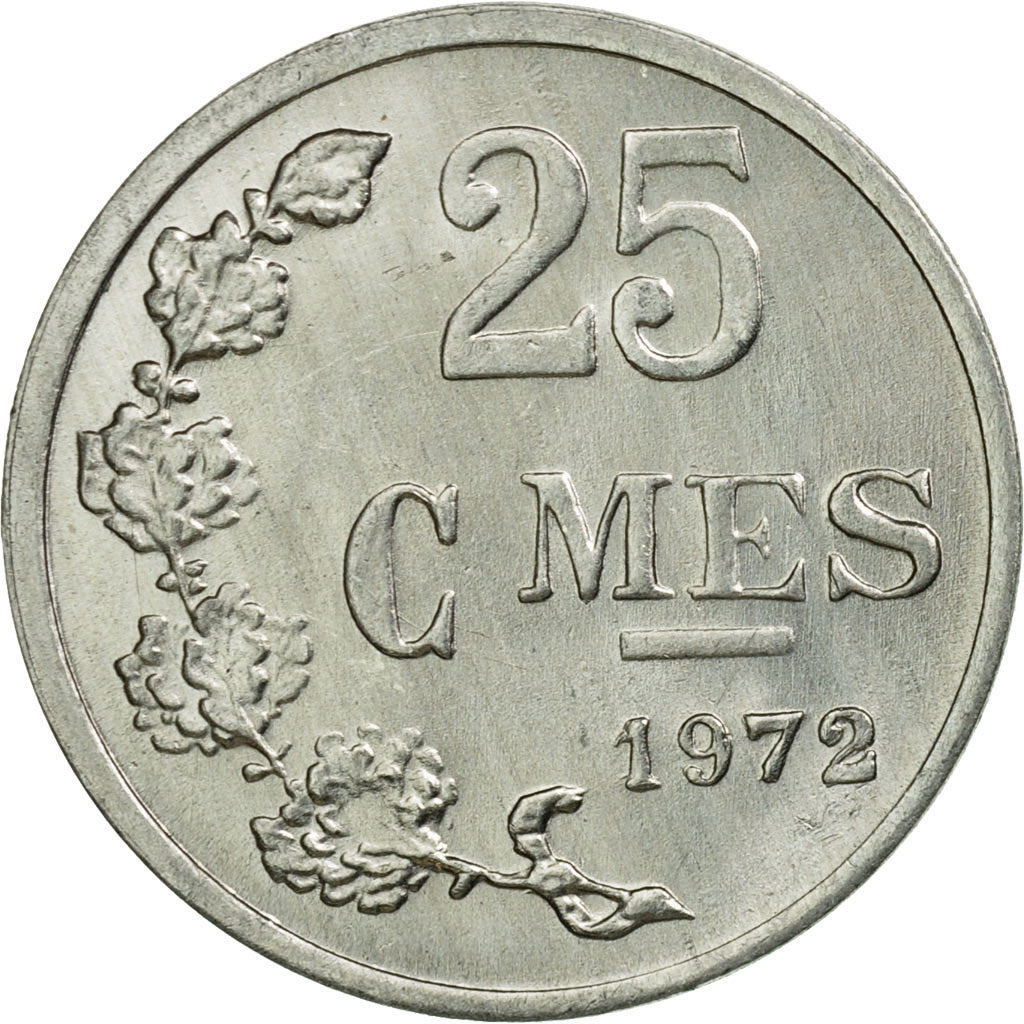 Coin, Luxembourg, Jean, 25 Centimes, 1972, AU(55-58), Aluminum, KM:45a.1