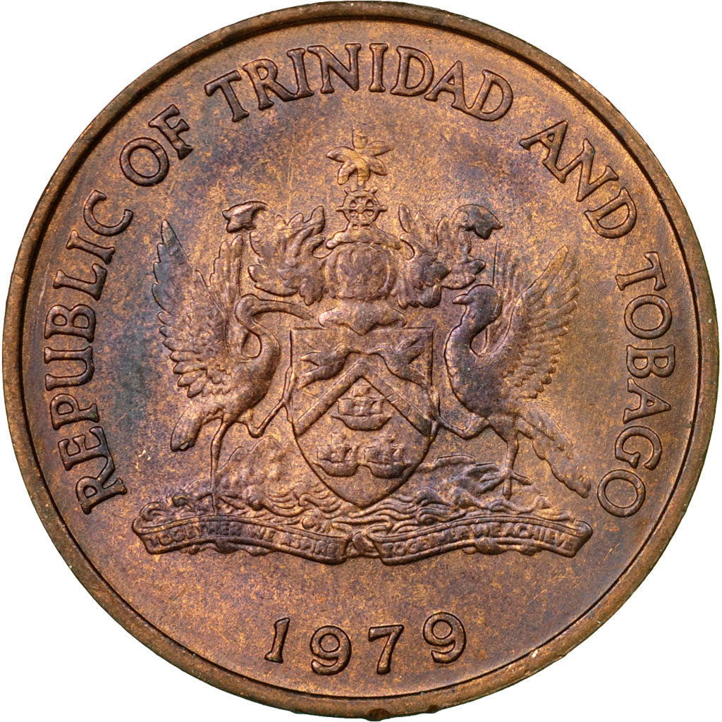 Münze, TRINIDAD & TOBAGO, 5 Cents, 1979, Franklin Mint, SS, Bronze, KM:30