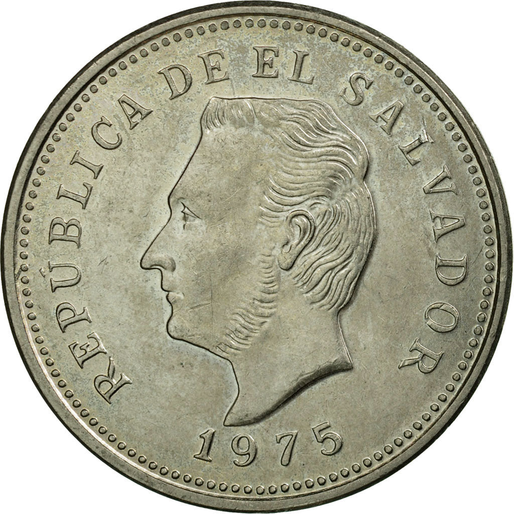 Coin, El Salvador, 5 Centavos, 1975, British Royal Mint, EF(40-45)