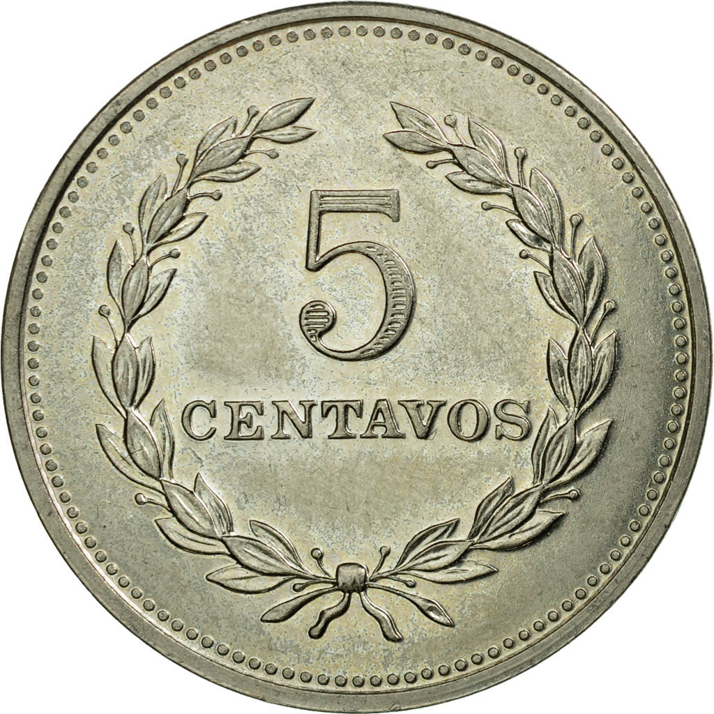 Coin, El Salvador, 5 Centavos, 1975, British Royal Mint, EF(40-45)
