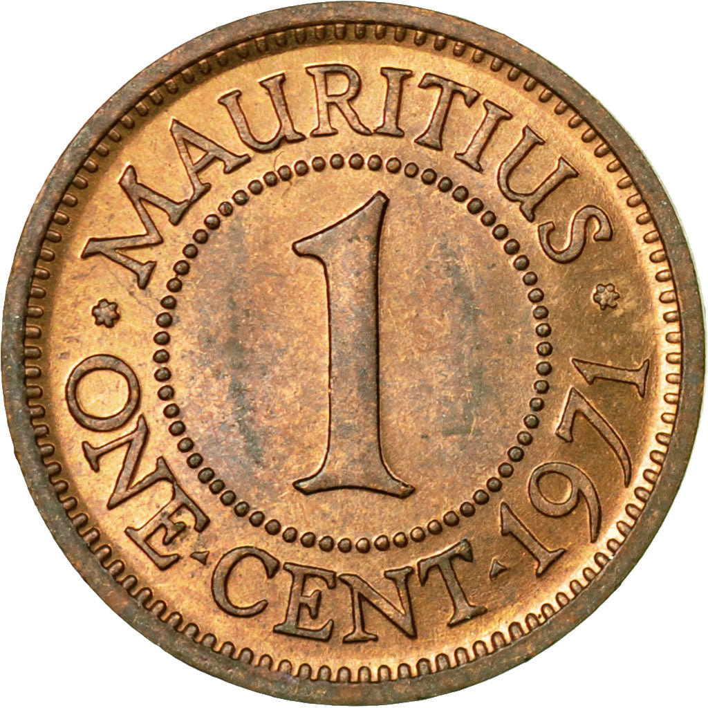 Coin, Mauritius, Elizabeth II, Cent, 1971, EF(40-45), Bronze, KM:31