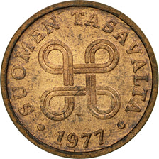 Coin, Finland, 5 Pennia, 1977, EF(40-45), Copper, KM:45