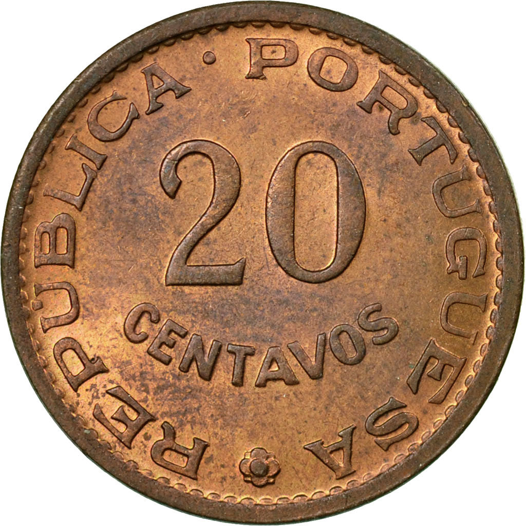 Coin, Timor, 20 Centavos, 1970, Lisbon, EF(40-45), Bronze, KM:17